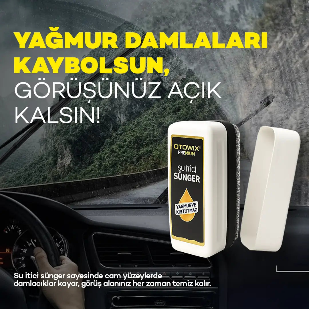 Premium Su İtici Sünger — yağmurda net görüş